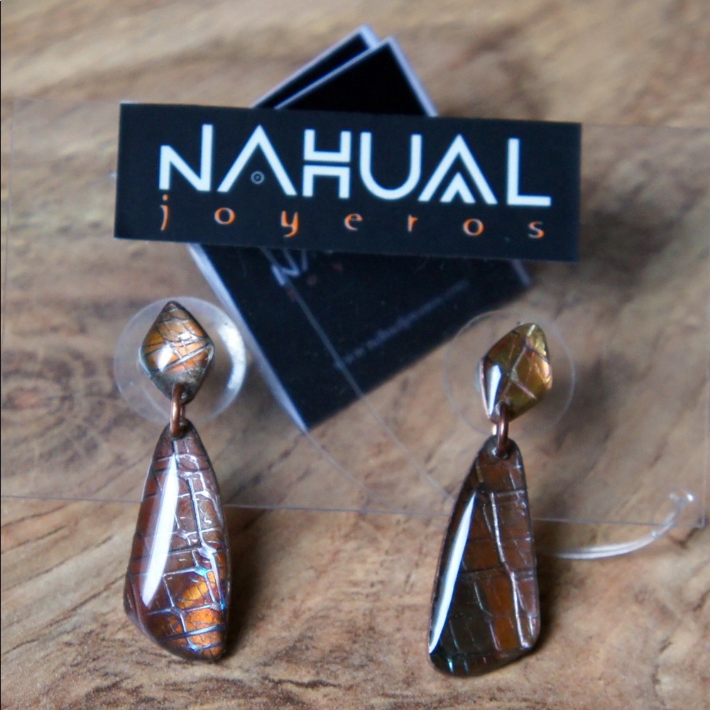 Copper earrings NWT